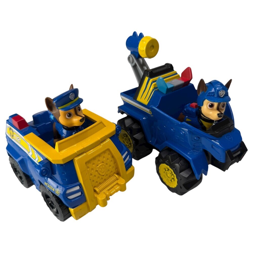 Paw Patrol Chase Police Vehicles Lot 2 Cars with Figures Rescue Push Motor Toy